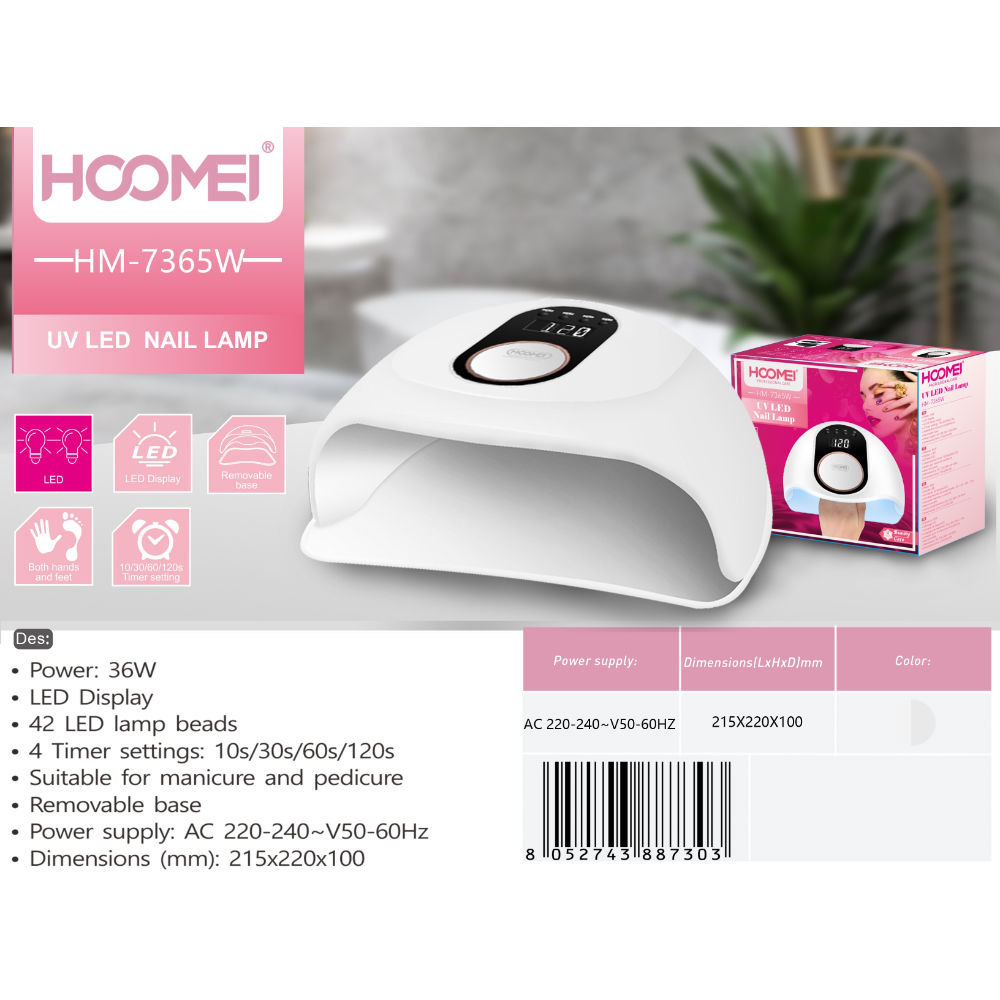 ESSICCATORE X UNGHIE 36W HM-7365WHoomei