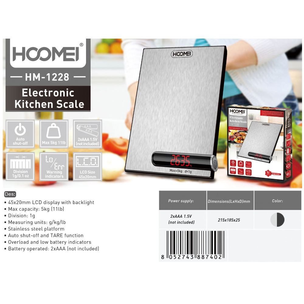 BILANCIA ELETTRONICA DA CUCINA HM-1228Hoomei