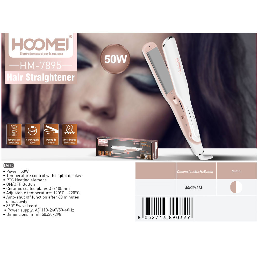 PIASTRA X CAPELLI 50W HM-7895Hoomei