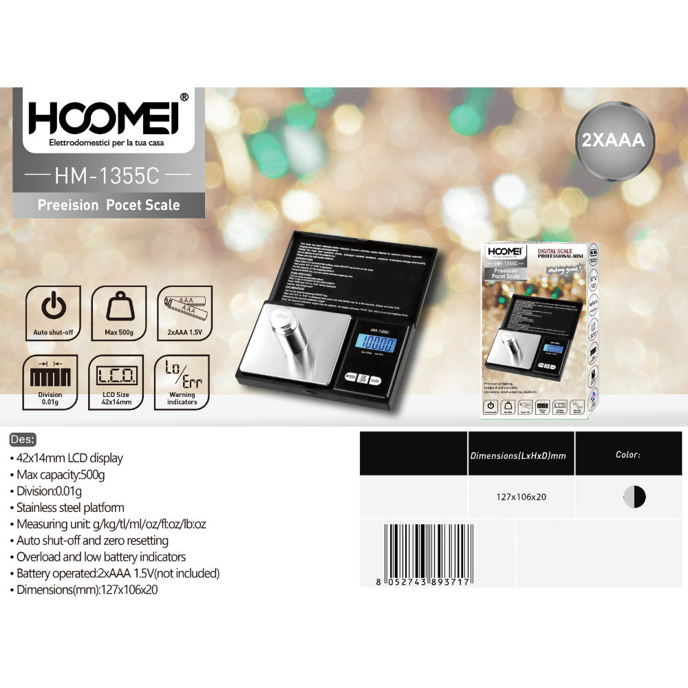 BILANCIA DI PRECISIONE HM-1355CHoomei