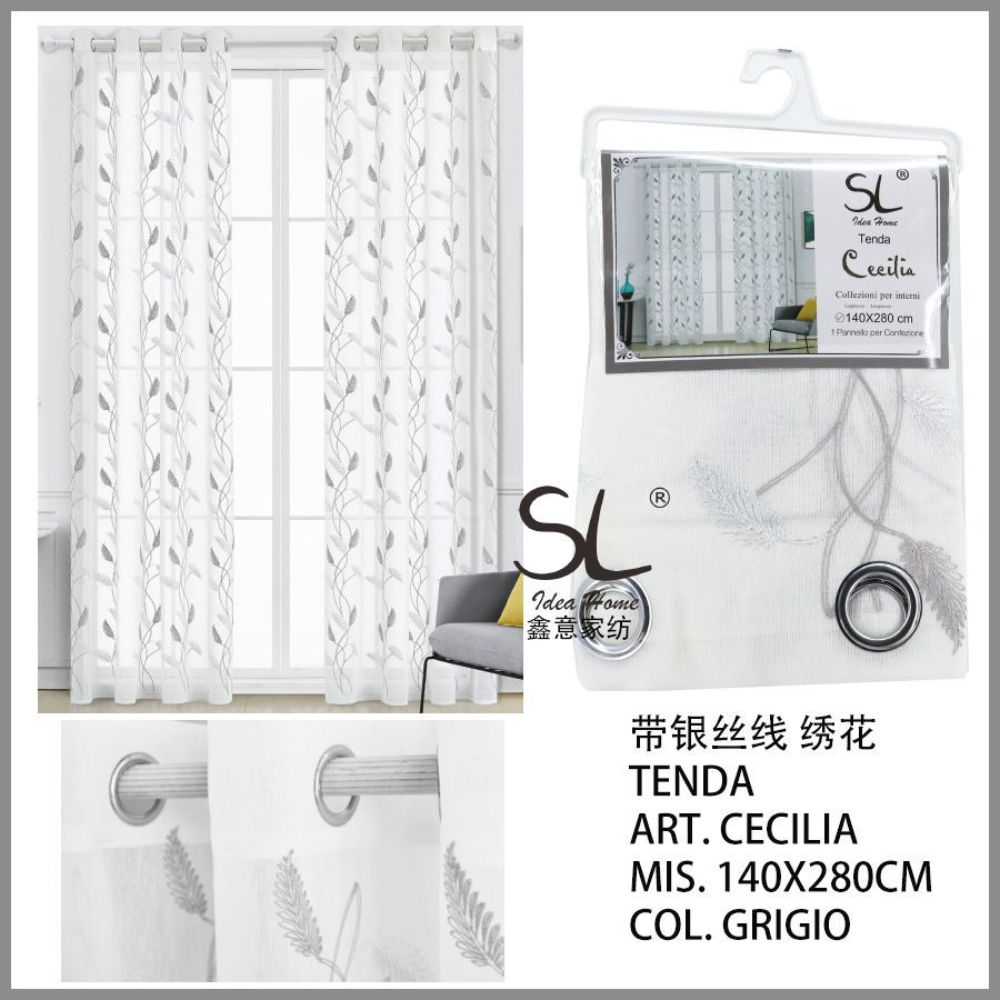 SL TENDA CECILIA 140X280CM COL.GRIGIOSl Ideahome