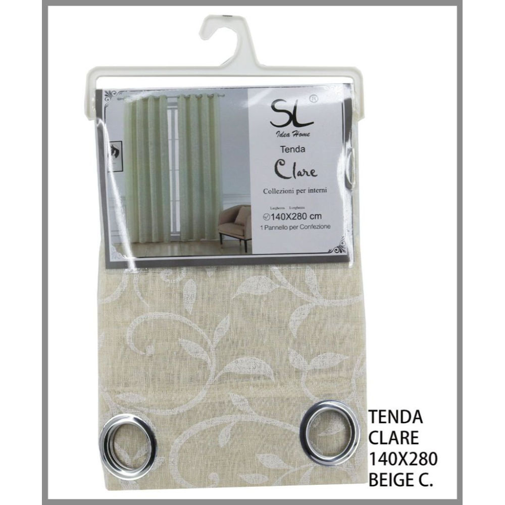 SL TENDA CLARE 140X280CM COL.BEIGE CHIAROSl Ideahome