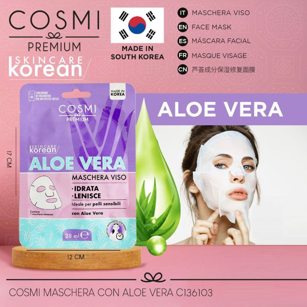 Cosmi Maschera Viso Idrata e Lenisce - Aloe VeraCosmi