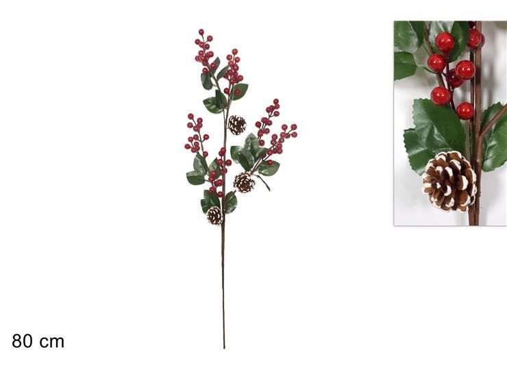 RAMO BACCHE E PIGNE 80 CM XY13-730Due Esse
