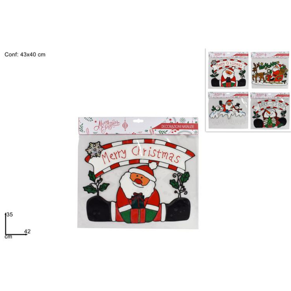 Vetrofania Natalizia 35x42cm - WYC10272Due Esse