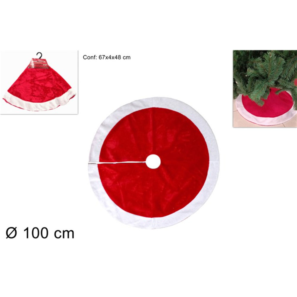 Tappeto per Base Albero Rosso/Bianco - Ø100cmDue Esse