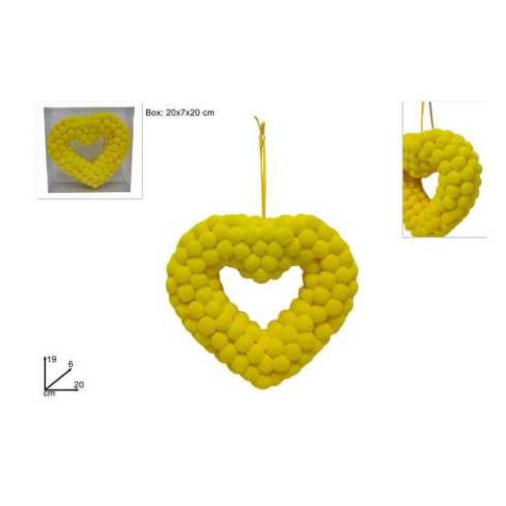Appendino a Cuore Mimosa - 19x20cmDue Esse