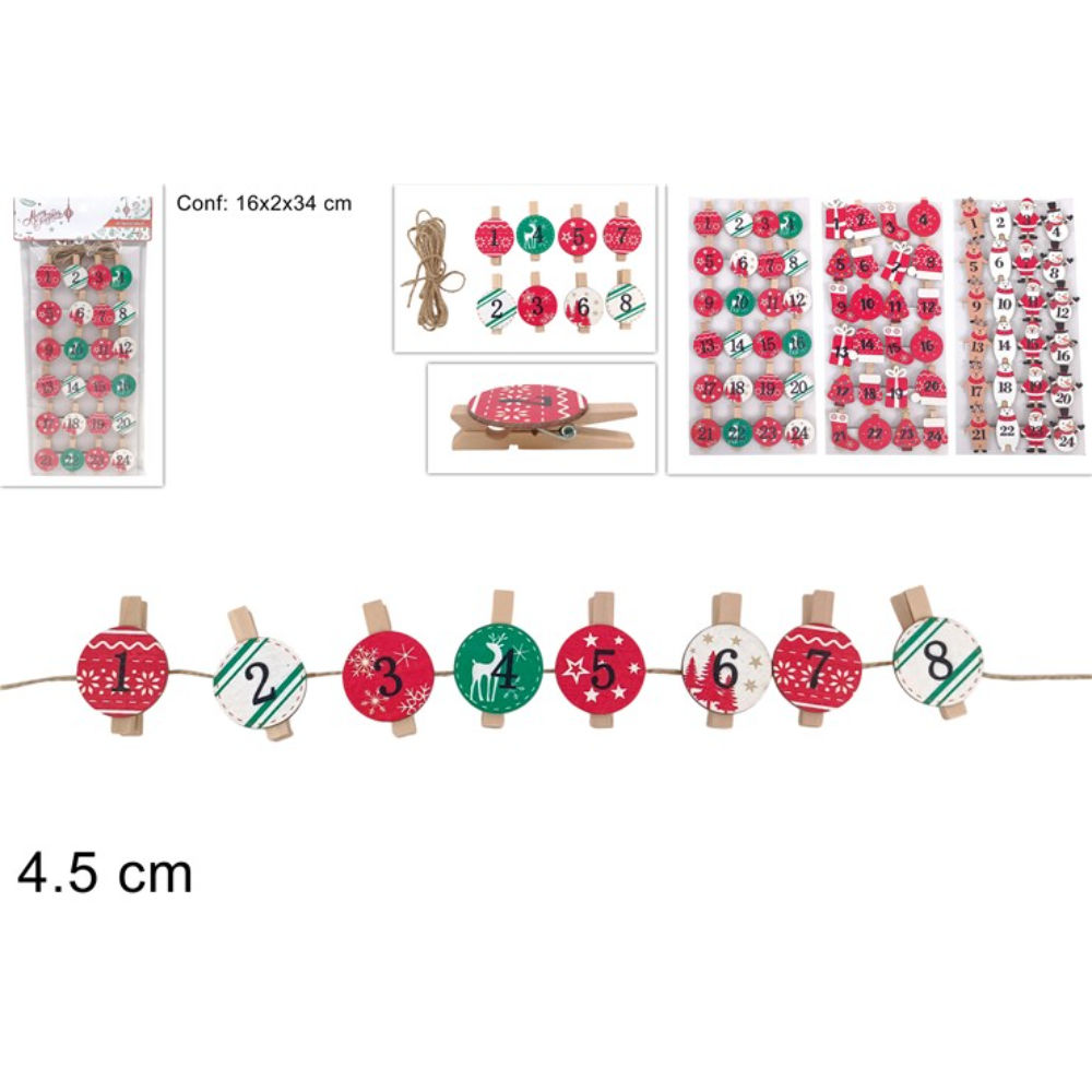 Set Mollette Natalizie - Calendario dell’AvventoDue Esse
