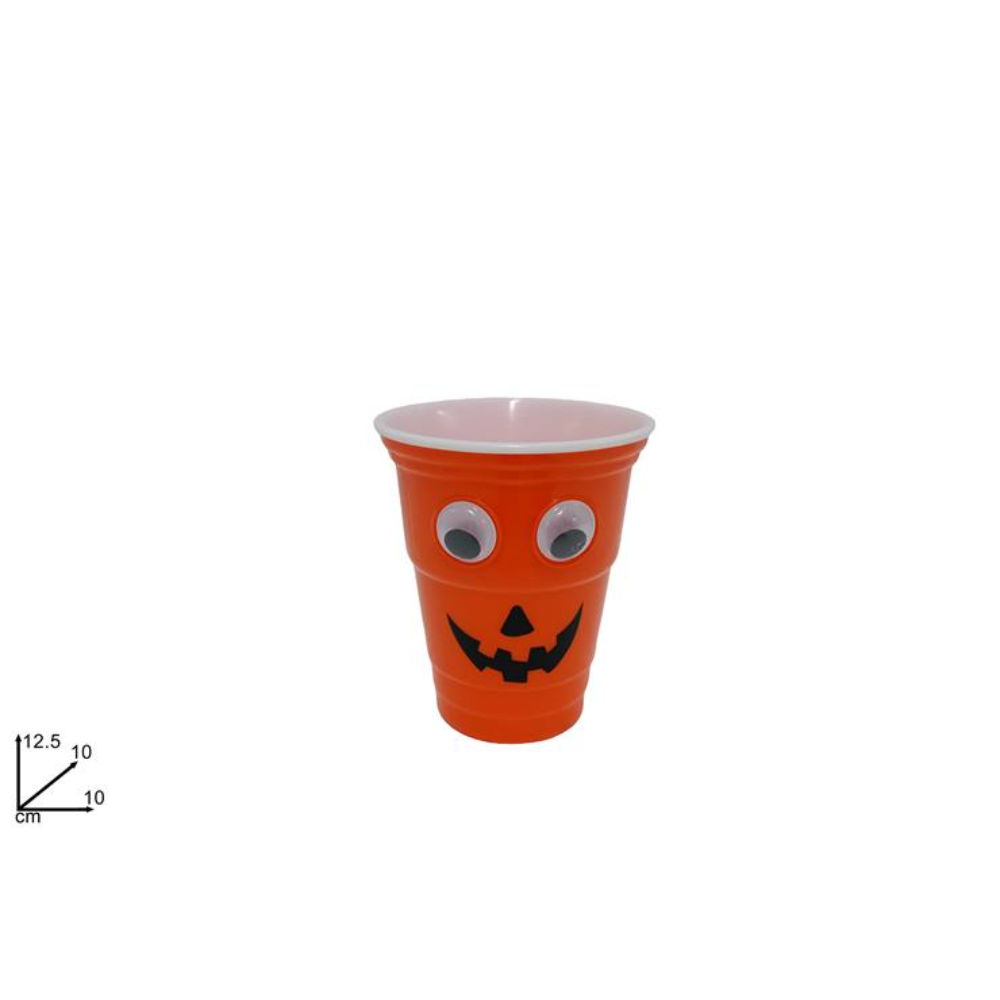 Bicchiere in Plastica Halloween - Arancione 10cmDue Esse