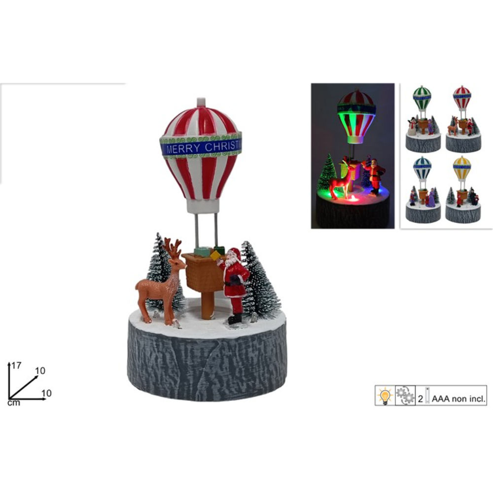 Scenario Natalizio Mongolfiera con Movimento e LuciDue Esse