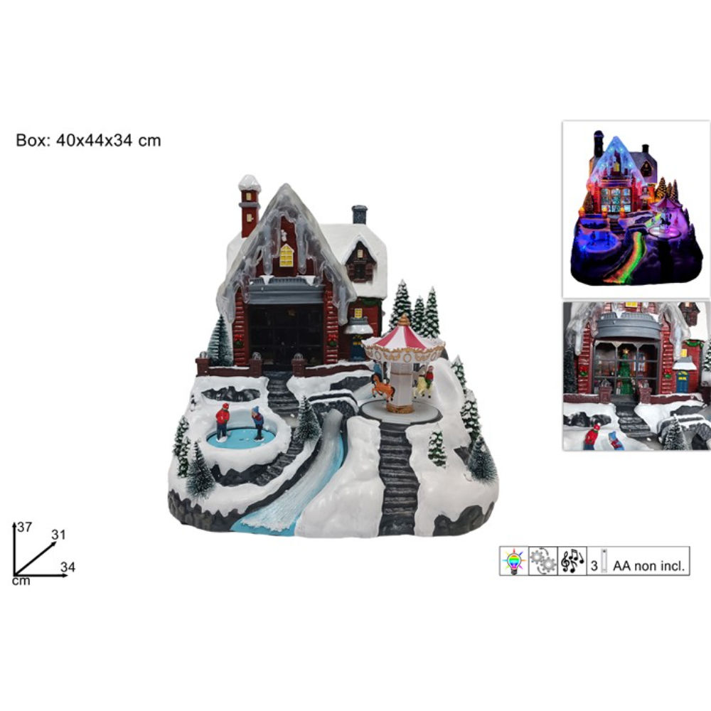 Giostra Scenario Natalizio Casa e CaroselloDue Esse