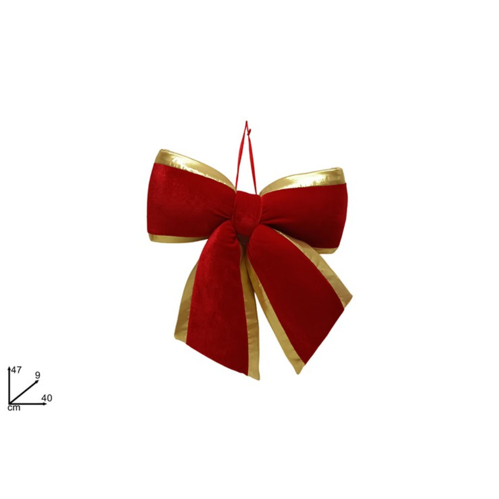 Fiocco Rosso con Bordo Oro - 40x47cmDue Esse