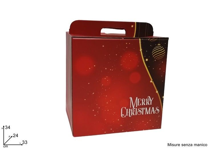 BOX PANETTONE SCENARIO MERRY CHRISTMAS 33X24X34 WL-NO.11SCENDue Esse