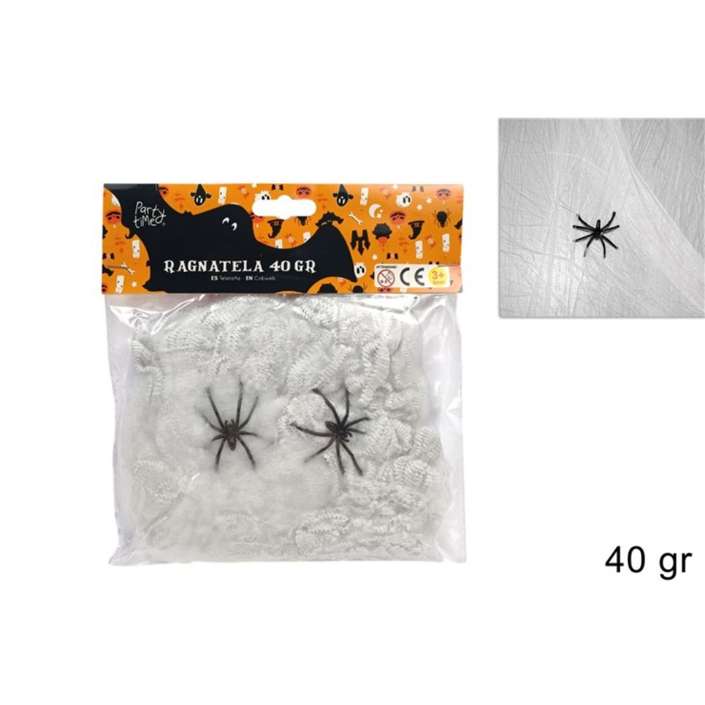 Ragnatela Halloween 40g + 2 Ragni - BiancaDue Esse