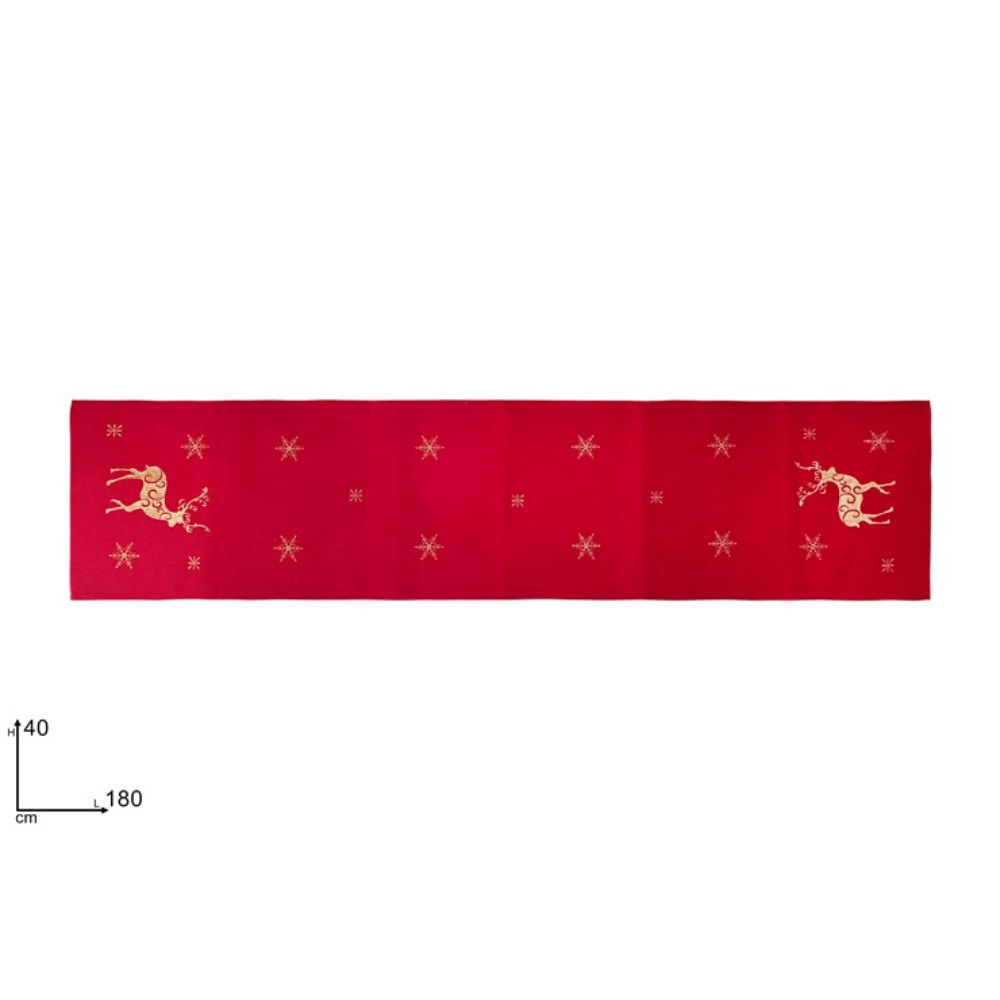 Runner Natalizio in Tessuto Rosso - 40x180cmDue Esse