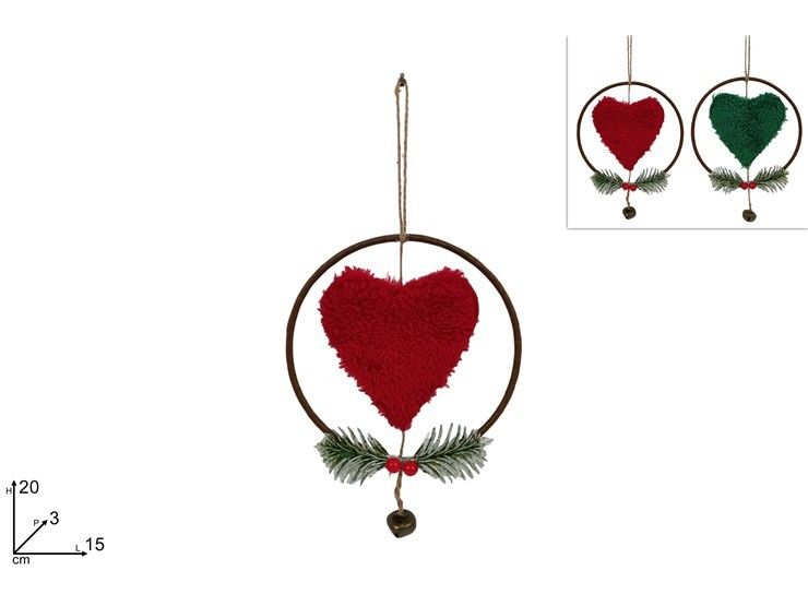 APPENDINO ANELLO C/CUORE PELLICCIA C/CAMPANELLINO 2COL JWX45Due Esse