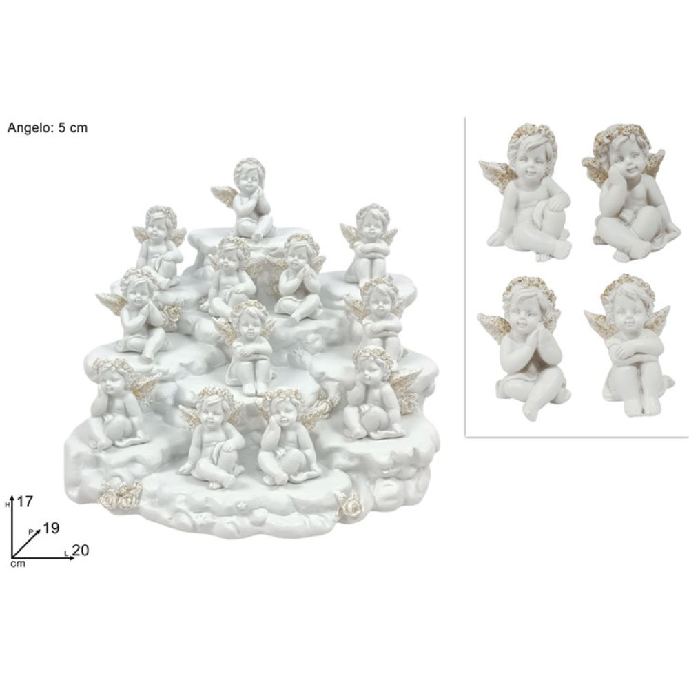 Espositore con 12 Angeli 17x20cm - P888/895Due Esse