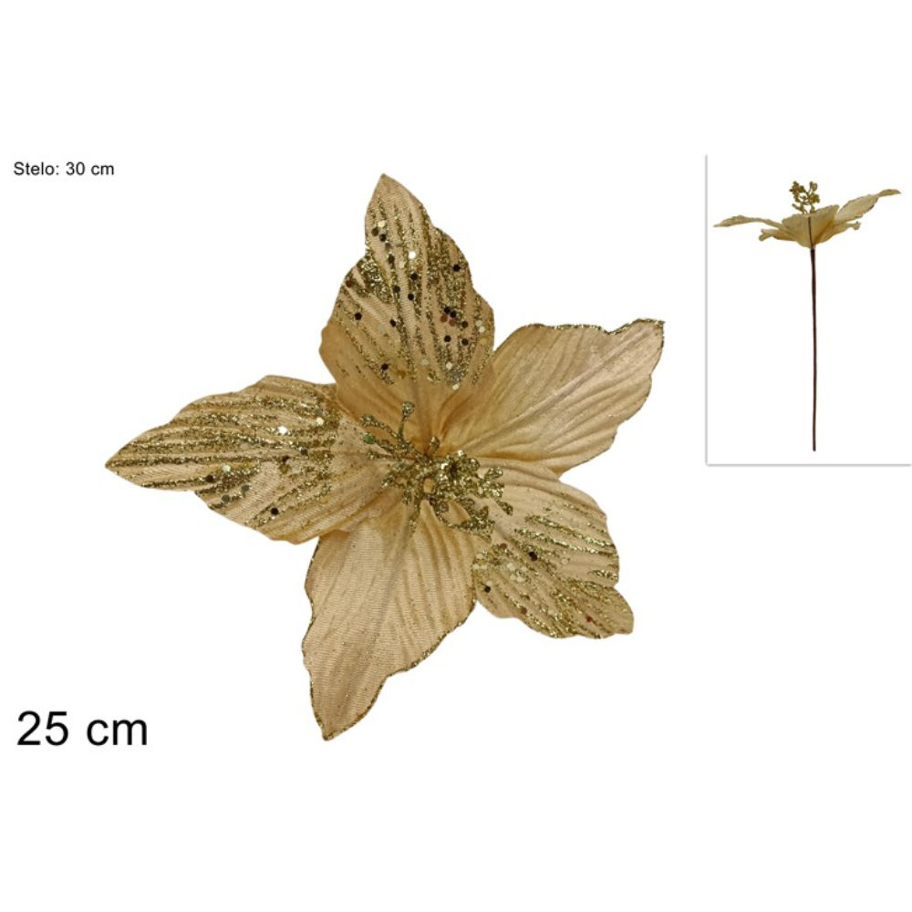 Stello Fiore in Velluto Oro - 25cmDue Esse