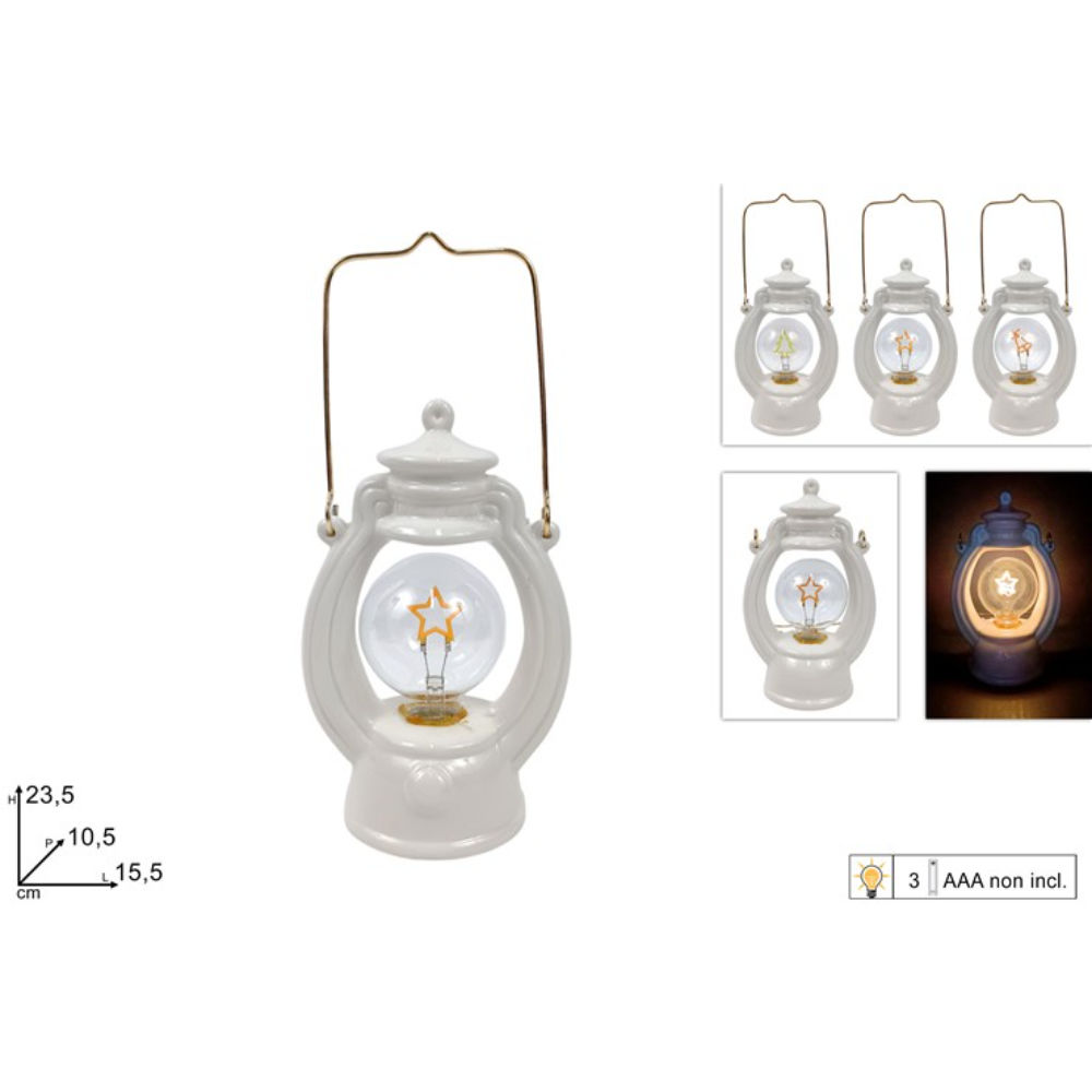 Lanterna in Ceramica con Luce - BancoDue Esse