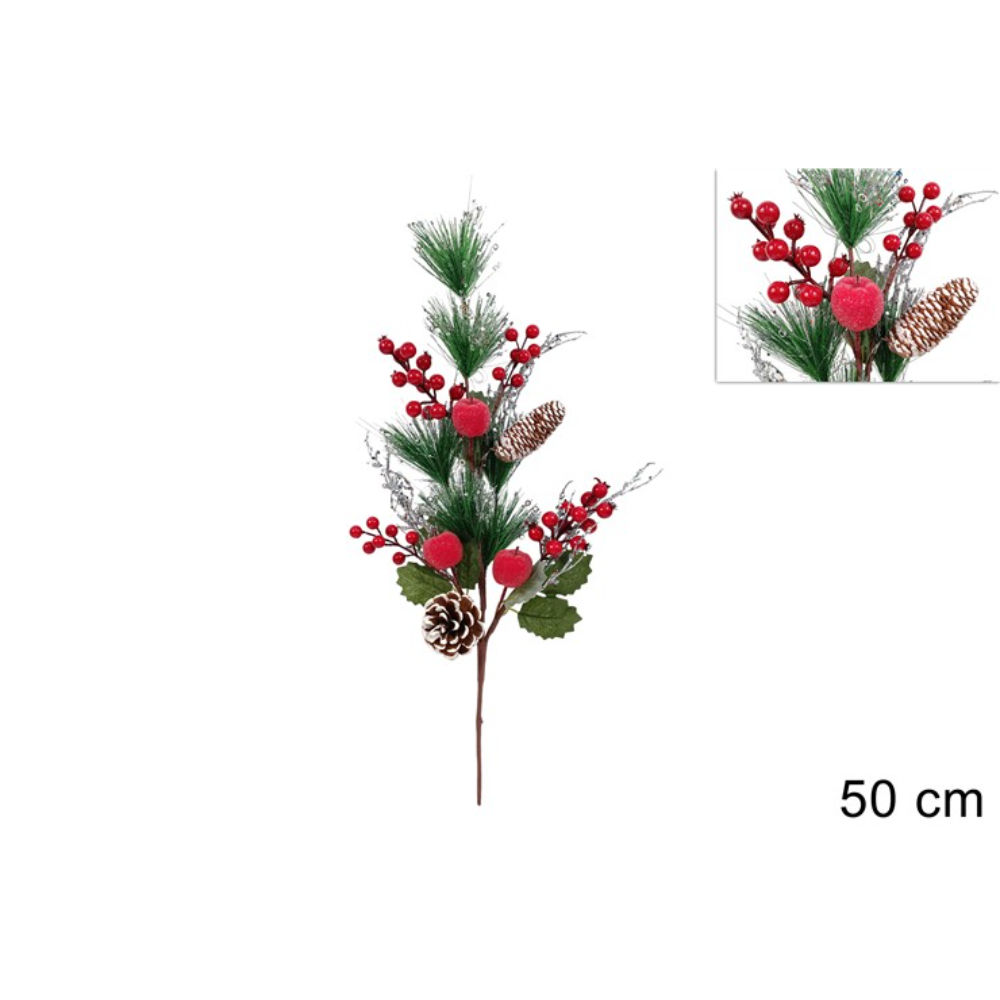 Ramo 50cm - Bacche & PigneDue Esse