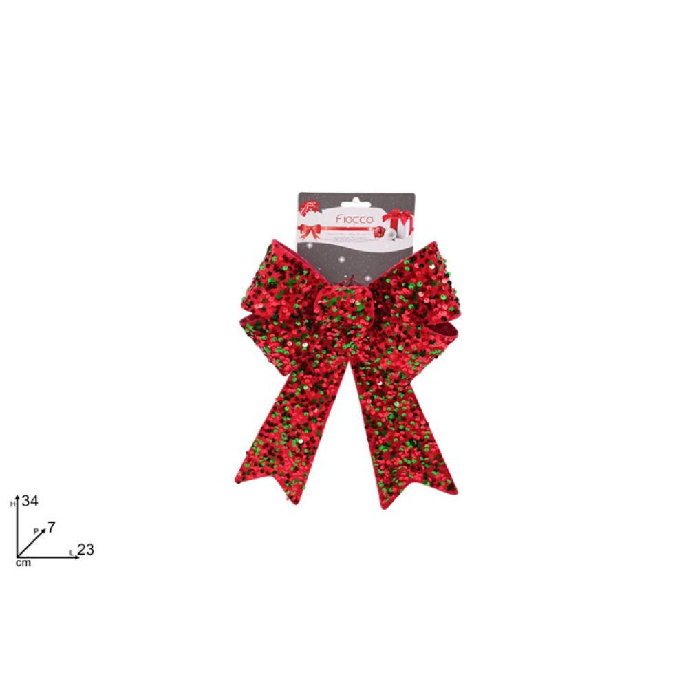 Fiocco Rosso con Pailettes - 34cmDue Esse