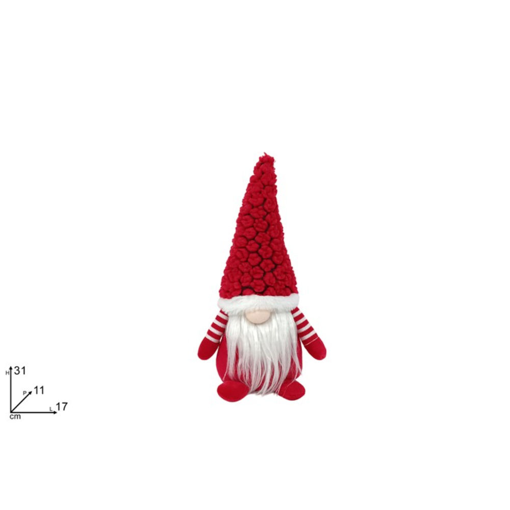 Gnomo di Natale Rosso/Bianco 31cm - ZMM241078Due Esse