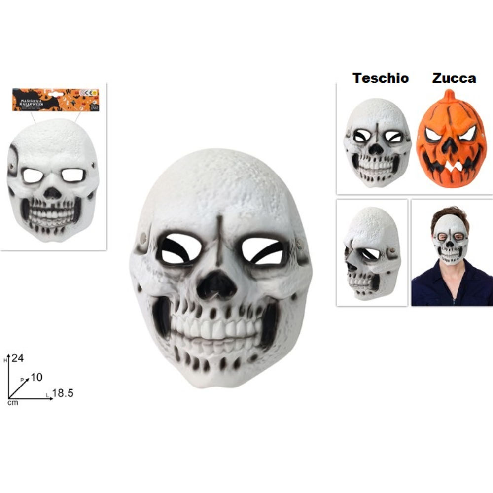 Maschera Halloween – Teschio / Zucca 2 ModelliDue Esse