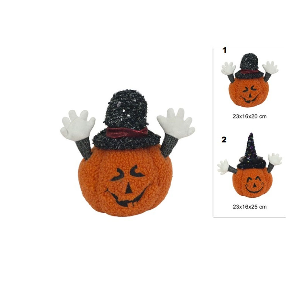 Gnomo Zucca Assortiti - Decorazione Halloween 20/25cmDue Esse