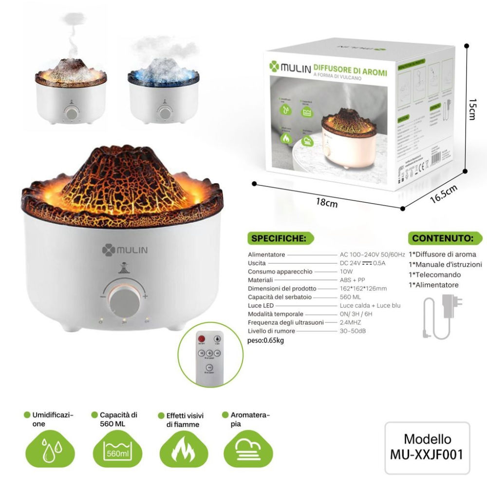 DIFFUSORE AROMI 560ML - VULCANOMu Lin