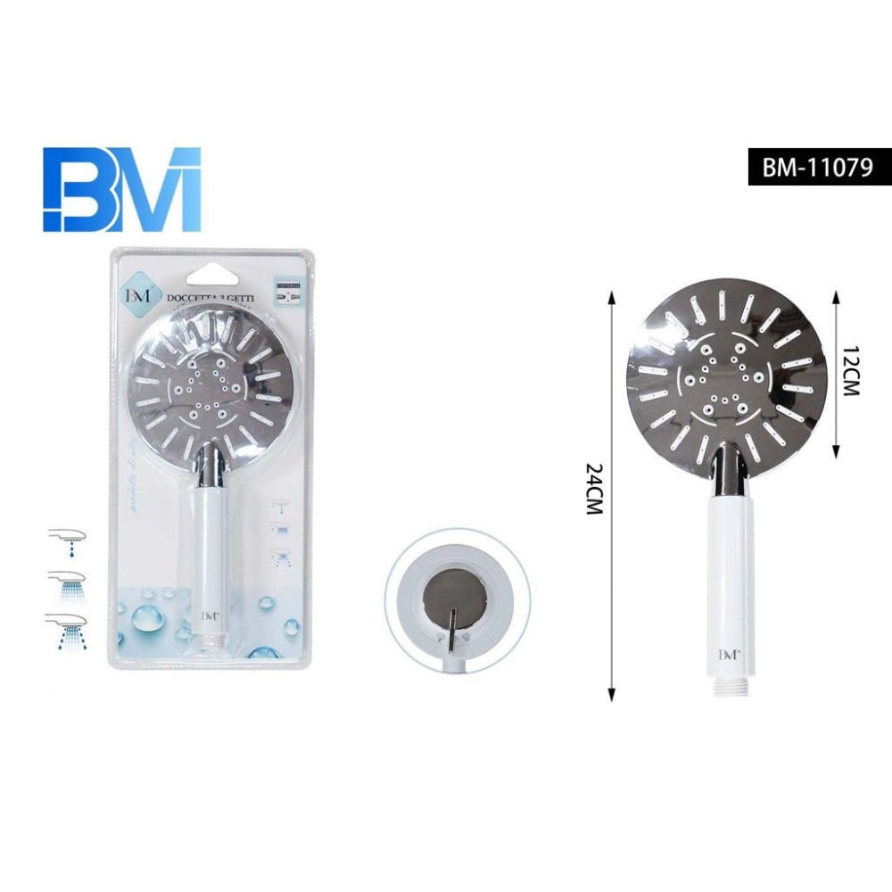 DOCCETTA TONDA 3 GETTI - BIANCO - 12CMBm