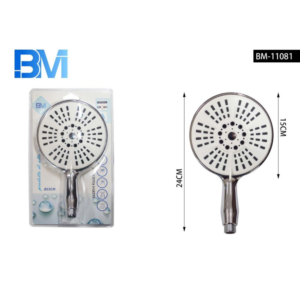 DOCCETTA TONDA 5 GETTI - BIANCO - 15CMBm