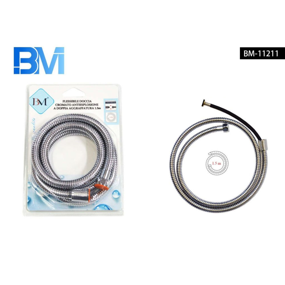 FLESSIBILE DOCCIA DOPPIA AGGRAFFATURA - 1,5MBm