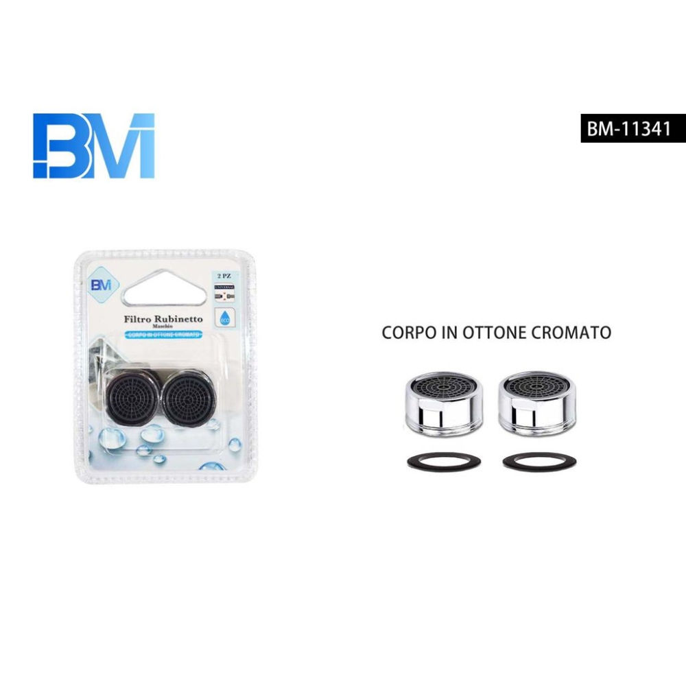 AERATORE RUBINETTO MASCHIO IN OTTONE - 2PZBm