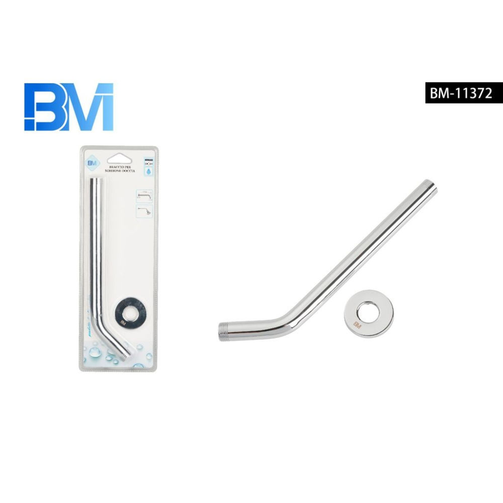 BRACCIO PER SOFFIONE DOCCIA CURVO - 30CMBm