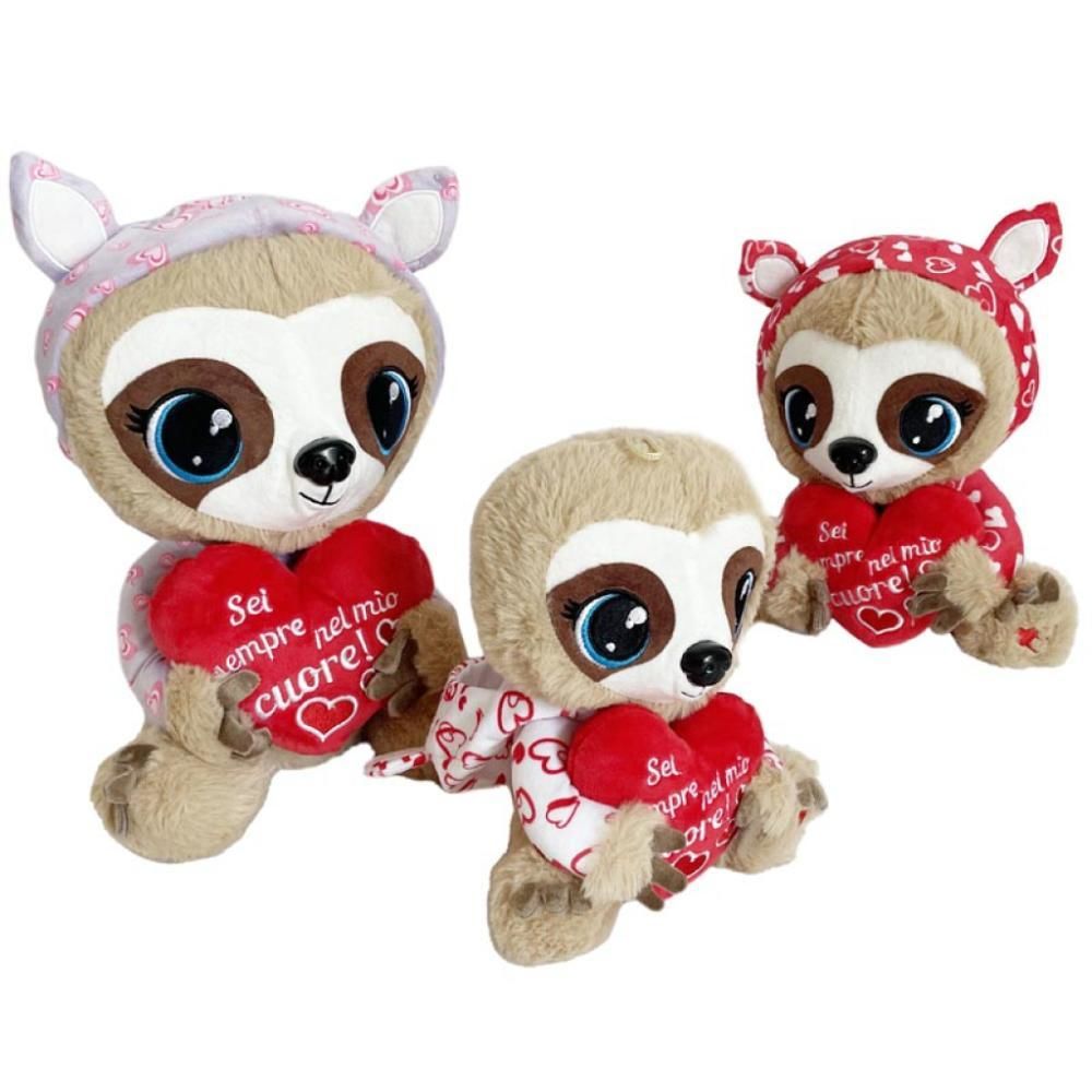Peluche San Valentino 30cm - Bradipo con FelpaGm Promotion