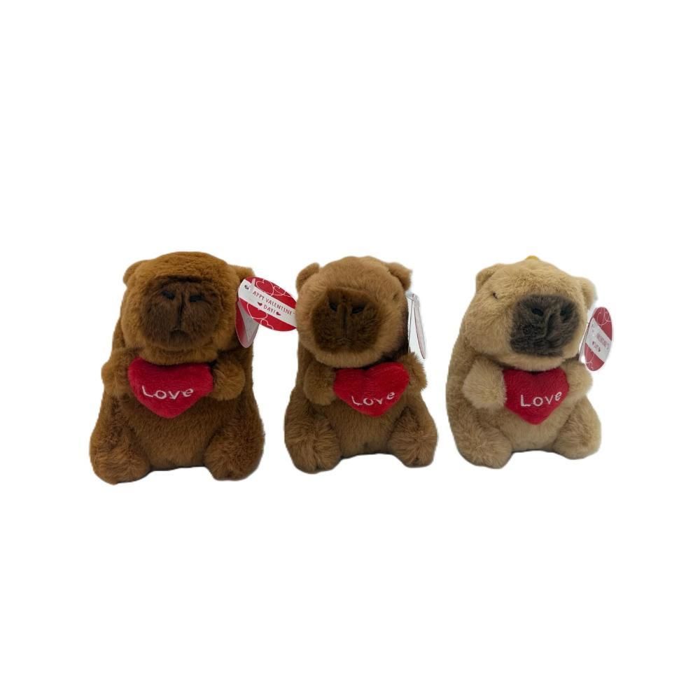Mini Peluche Capibara con Cuore - 10cmGm Promotion