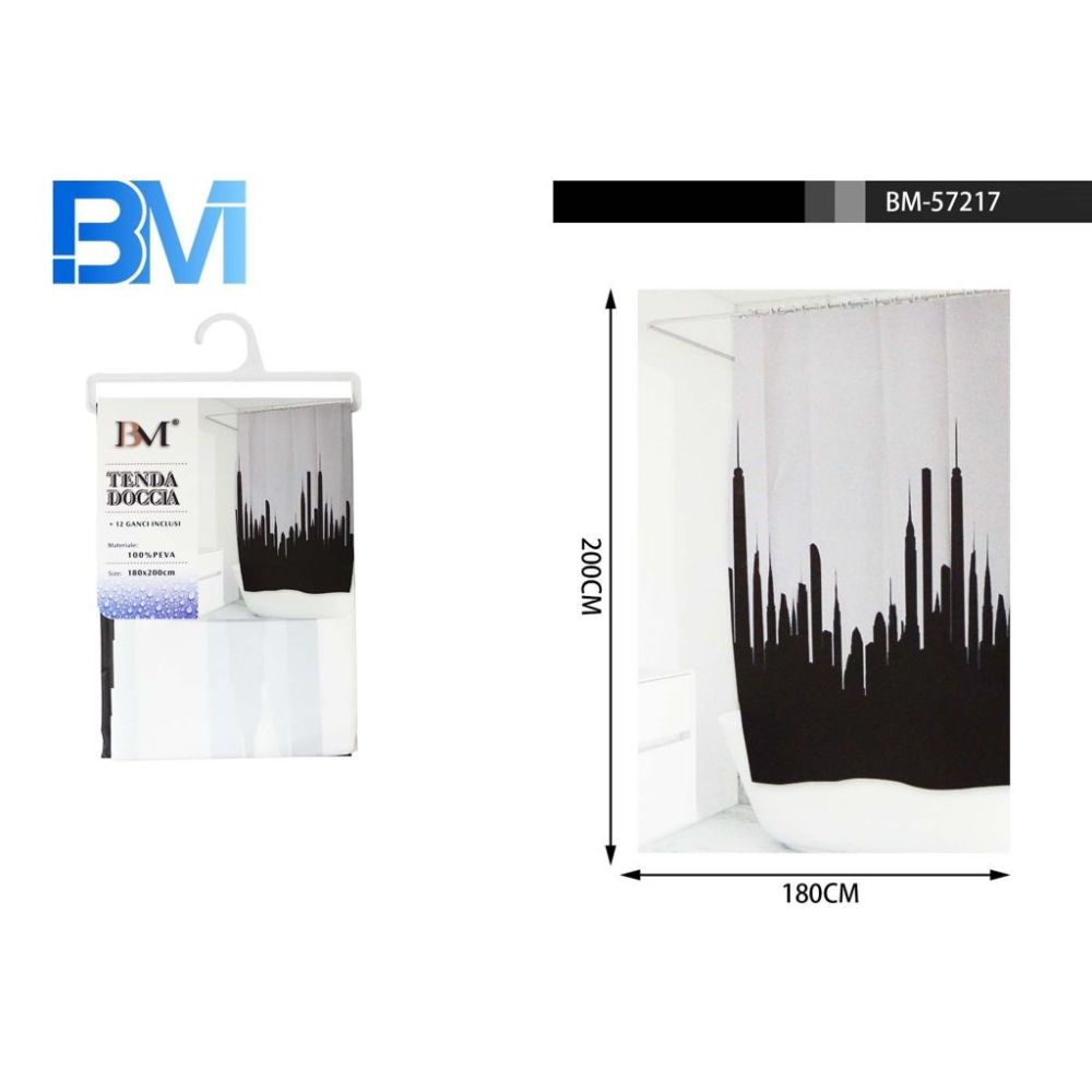 TENDA DA DOCCIA - SKYLINE - 180x200CMBm