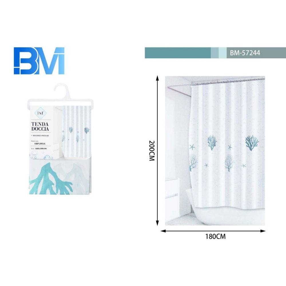 TENDA DA DOCCIA - CORALLI - 180x200CMBm