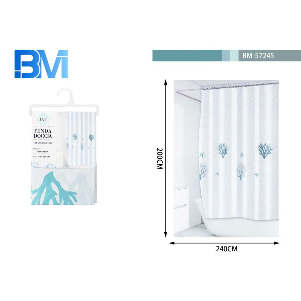 TENDA DA DOCCIA - CORALLI - 240x200CMBm