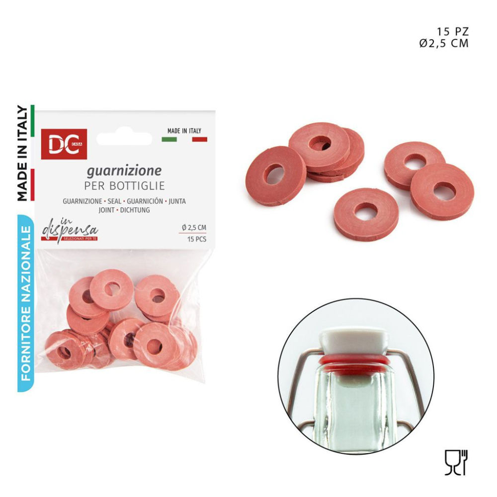 DC CASA GUARNIZIONE BOTTIGLIE RONDELLA D2,5CM 15PZDc Casa