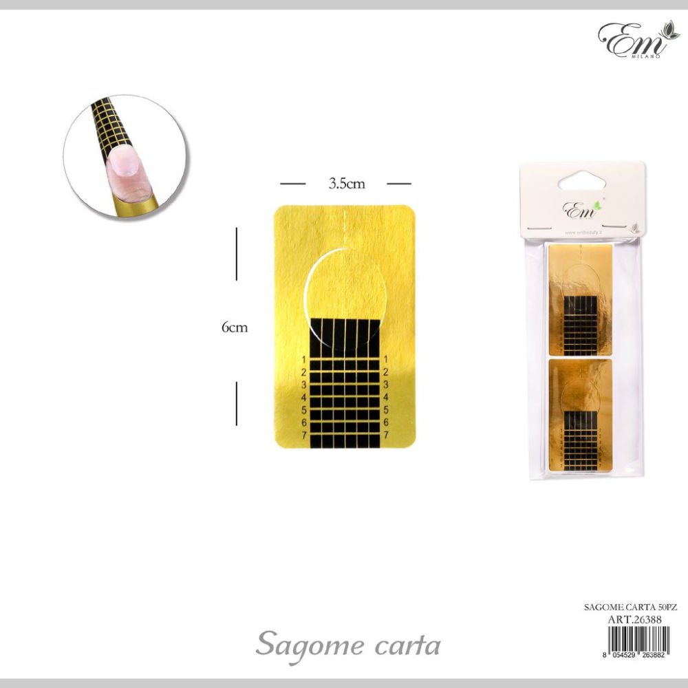 CARTINE RICOSTRUZIONE UNGHIE 50PZEm