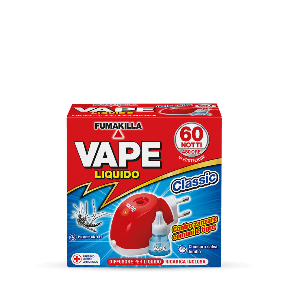 VAPE DIFFUSORE LIQUIDO ANTIZANZARE + 1 RICARICA CLASSICVape