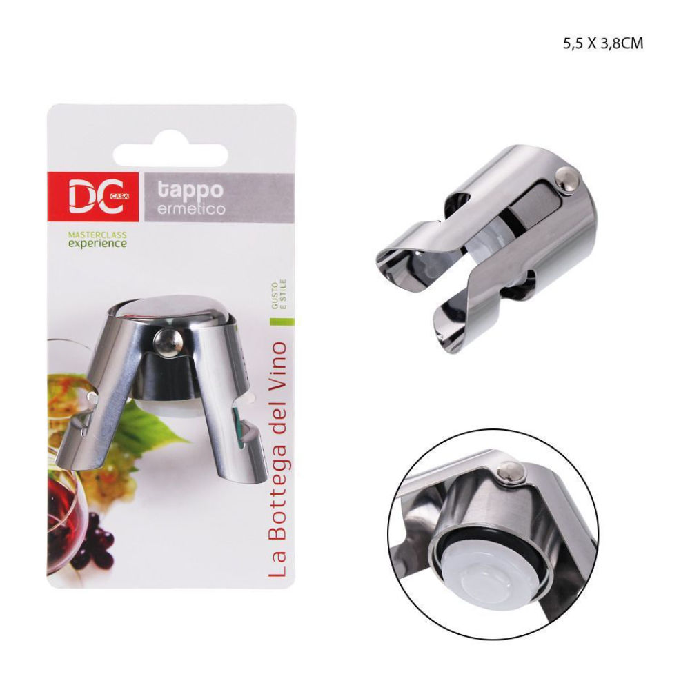 DC CASA TAPPO BOTTIGLIA ERMETICO ACCIAIO 5,5X3,8CMDc Casa