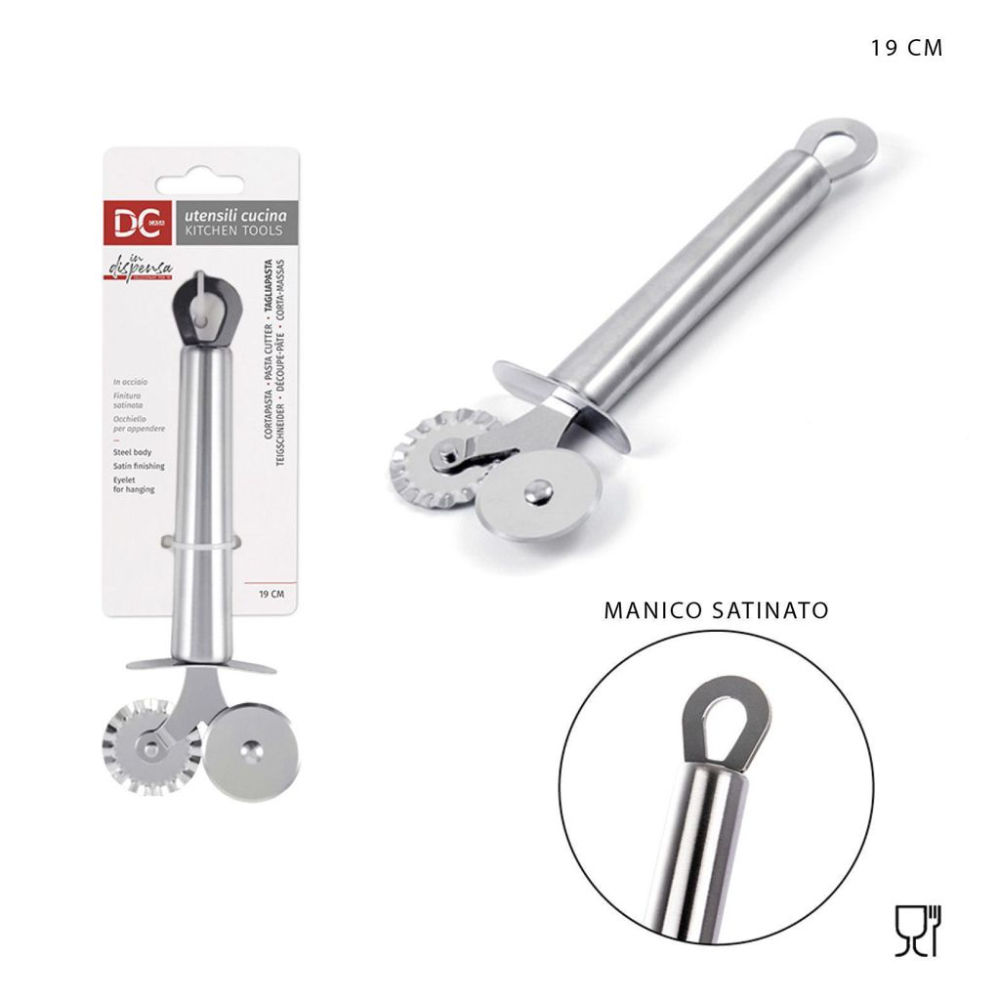 DC CASA TAGLIAPASTA 2 LAME ACC,SATINATO 19X7CMDc Casa