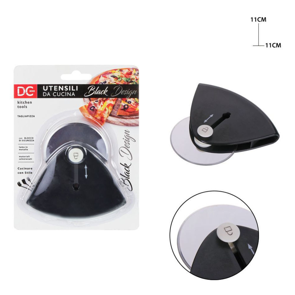 DC CASA L/BLACK ROT,TAGLIAPIZZA C/BLOCCO 11X11CMDc Casa
