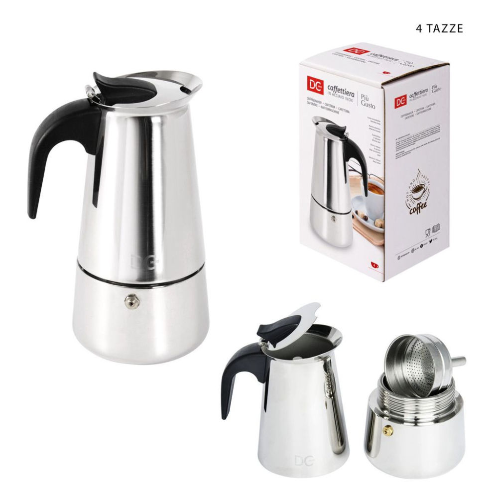 DC CASA CAFFETTIERA ACCIAIO INOX 4TZDc Casa