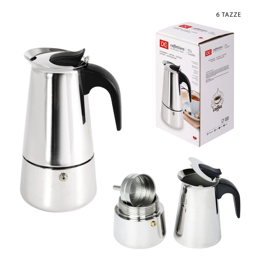 DC CASA CAFFETTIERA ACCIAIO INOX 6TZDc Casa