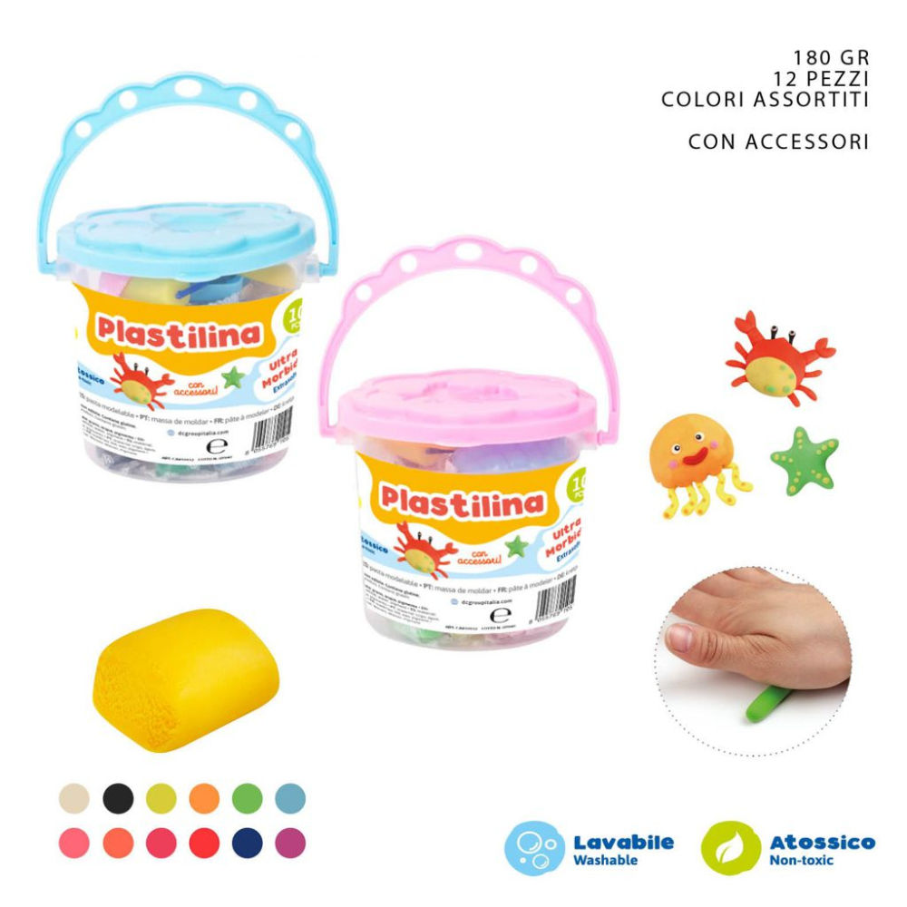 PRYMA PLASTILINA COLORATA 15G x 12PZ + ACCESSORIPryma