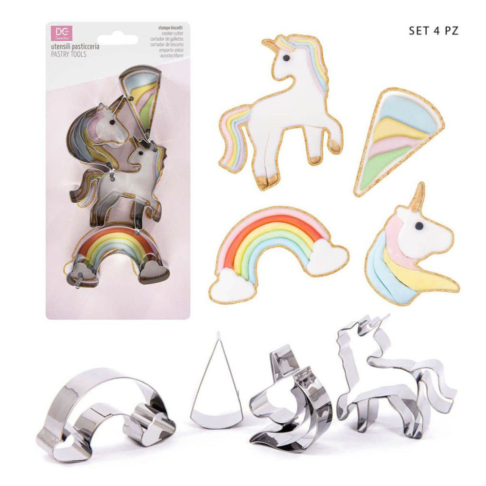 DC CASA STAMPO DOLCI ACCIAIO UNICORNO 4,6-9CM 4PZDc Casa