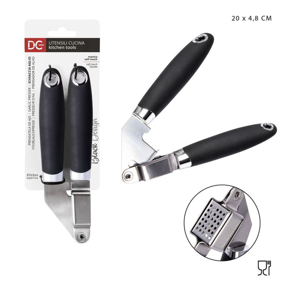 DC CASA L/BLACK SCHIACCIA AGLIO ACCIAIO 20X4,8CMDc Casa